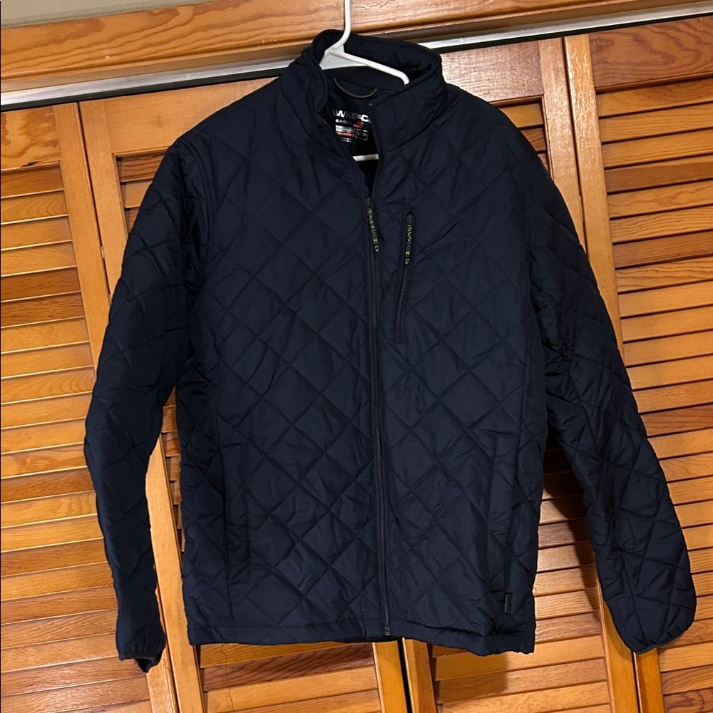 Hawke & Co Men's Quilted Puffer Jacket - Dark Blue
